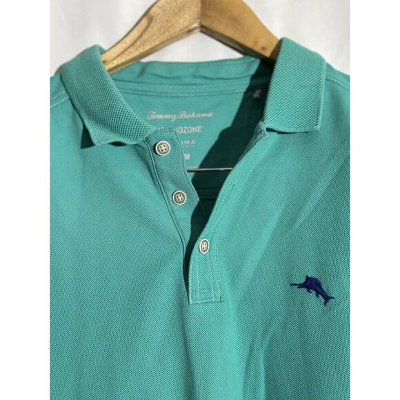 Tommy Bahama Polo Shirt Men’s Medium Island Zone Supima Cotton Green - Picture 5 of 7